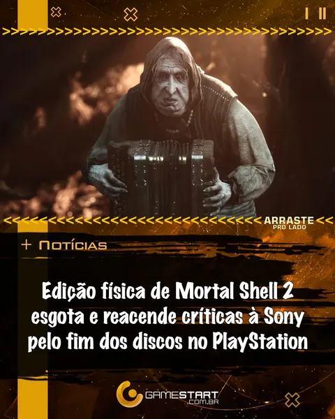 Edição física de Mortal Shell 2 esgota e reacende críticas à Sony pelo fim dos discos no PlayStation